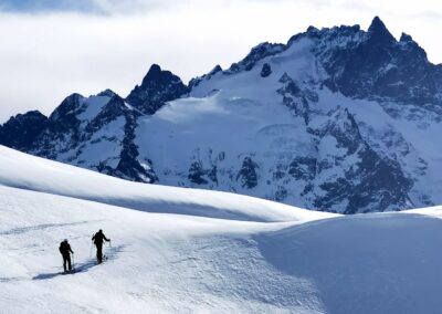 splitboard face à la meije